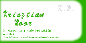 krisztian moor business card